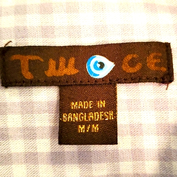 TWICE M GREY CHECK LONG SLEEVE SNAP UP - Picture 3 of 4